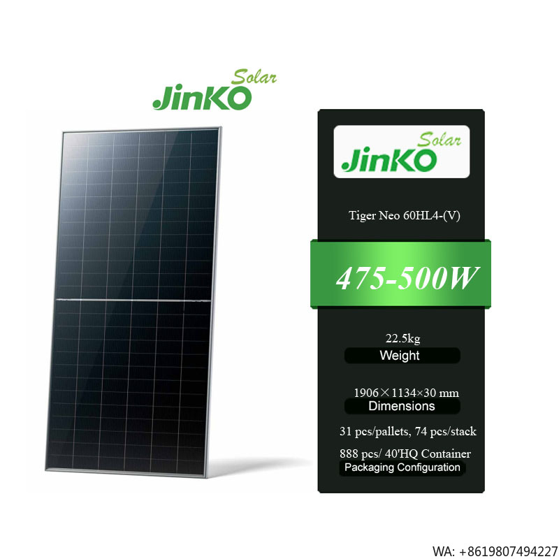Jinko Solar Panel N-Type - Jinko Tiger Neo 60HL4-(V) 475-500W N-tipi