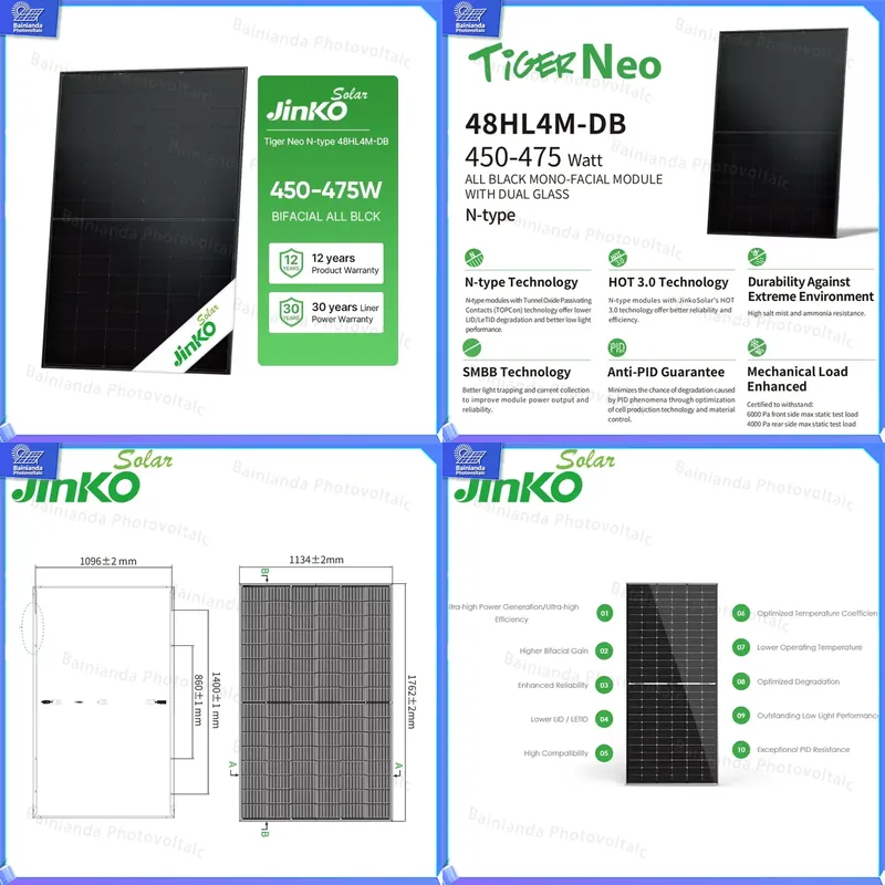 Jinko Solar Panel N-Type - Jinko 30 Yıl Garantili N-Tipi Monokristal