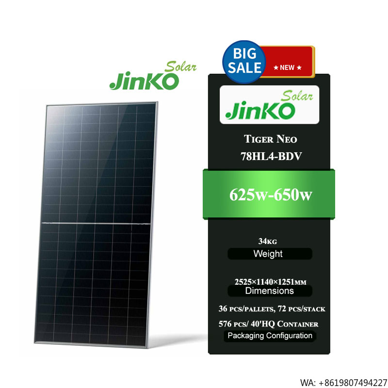 Jinko Tiger Neo 78HL4-BDV 625- - Jinko Solar Panel N-Type incelemesi ve fiyatı